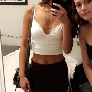 White Holister & Co Crop Tank Top